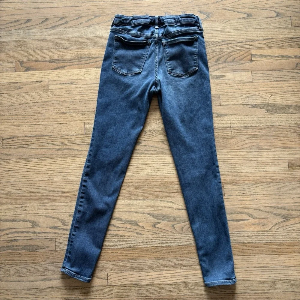 GAP Kids Stretch High Rise Jegging Blue Denim Button Fly Size 14